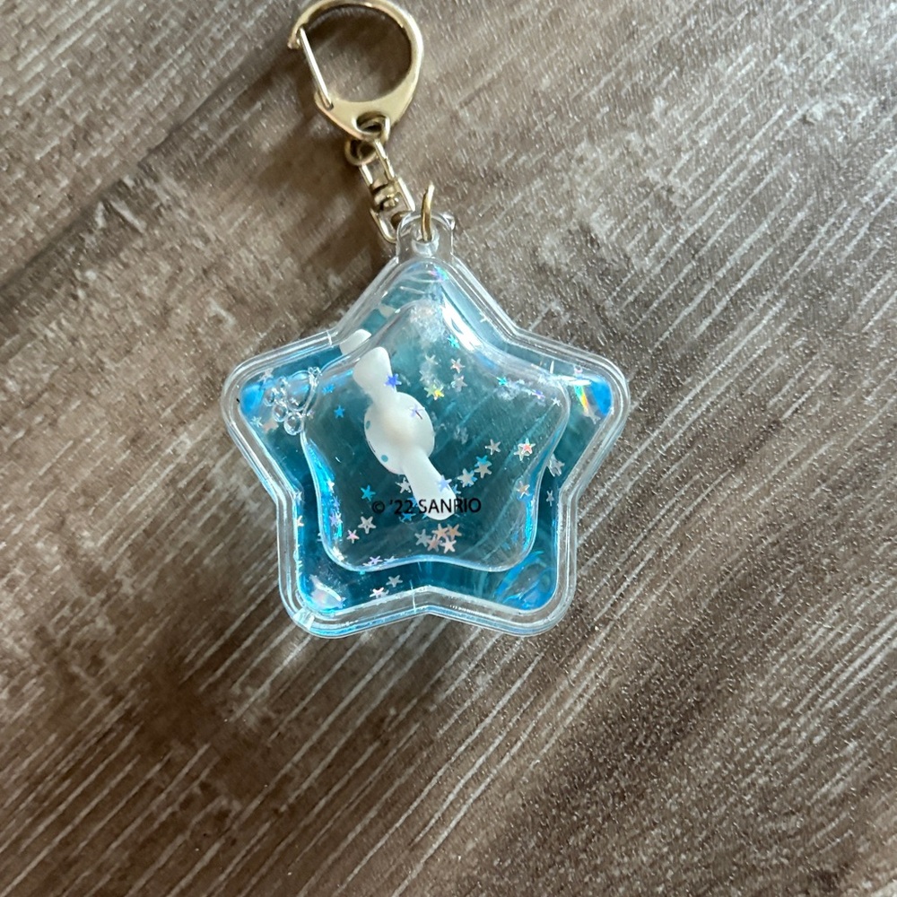 Sanrio Star Keychain with Blue and Gold Accents
